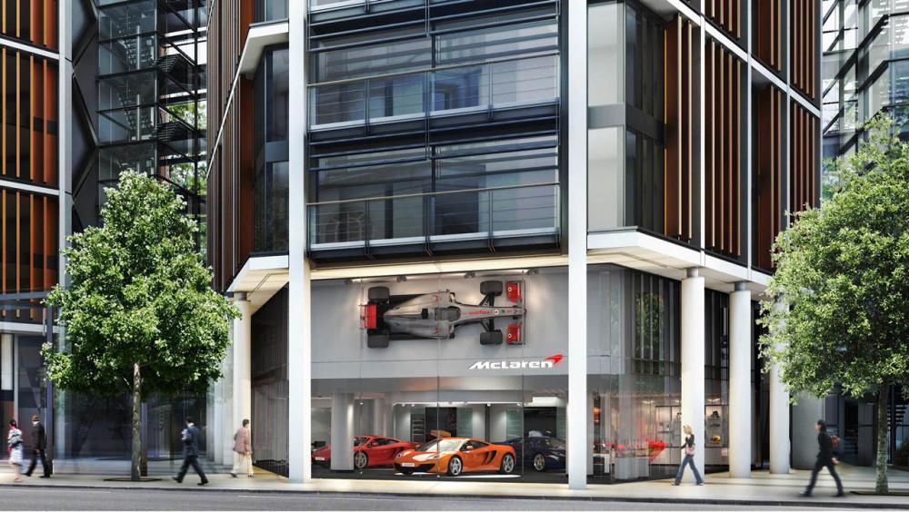 McLarens första av 35 showroom