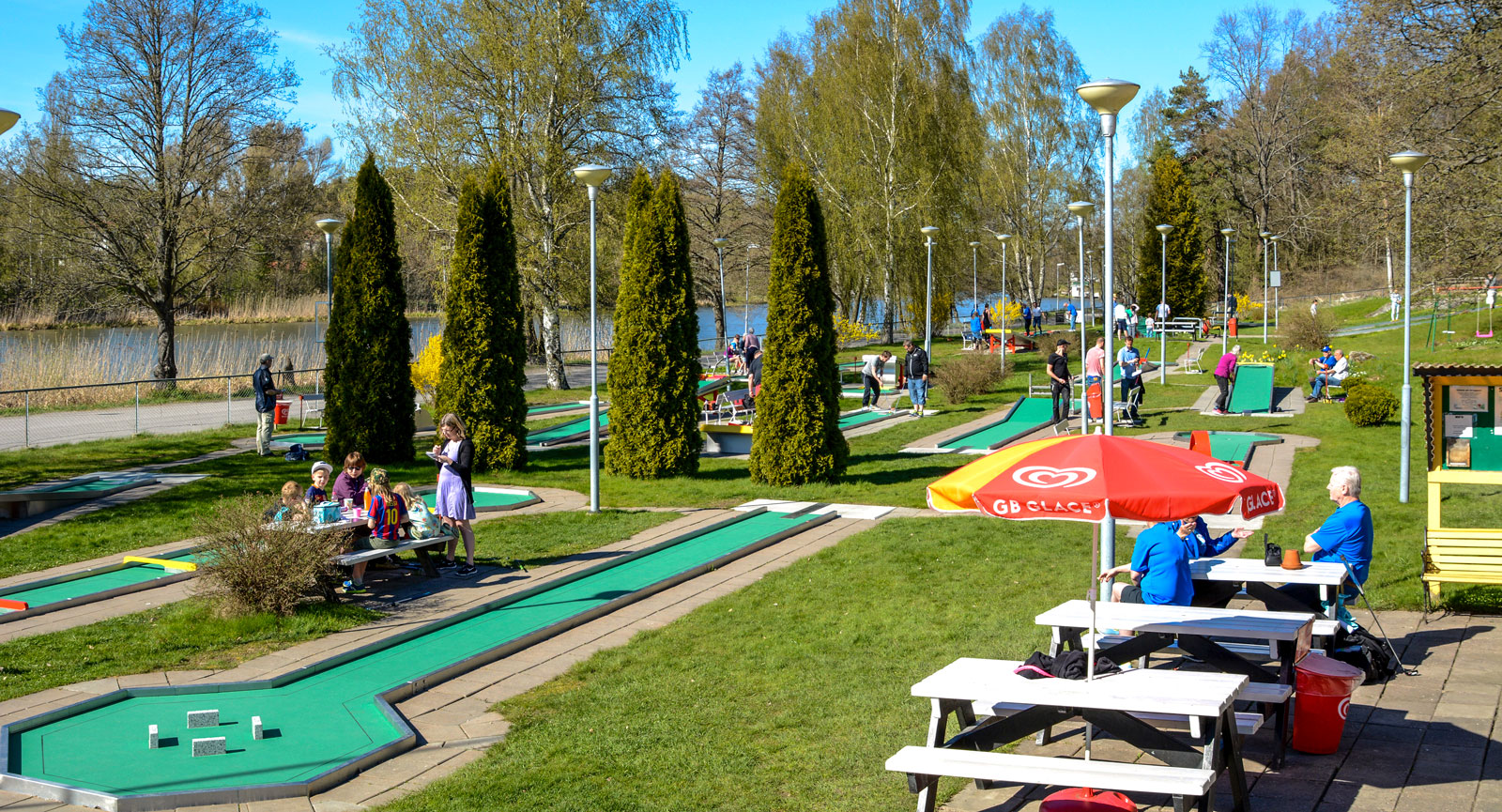 Bangolf – en av många aktiviteter på campingområdet.