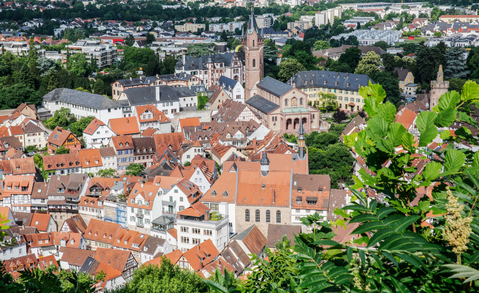 Från slottet Windeck är utsikten över Weinheim magisk.