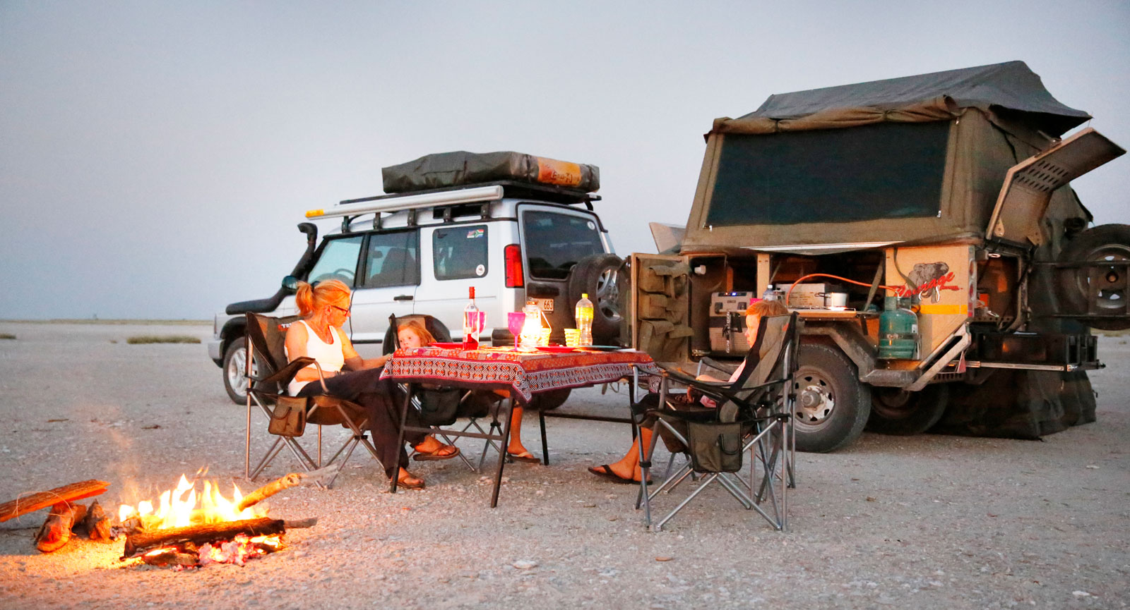 Bushcamping på Makgadikgadi Salt Pan, en av många stunder vi kommer att minnas länge.