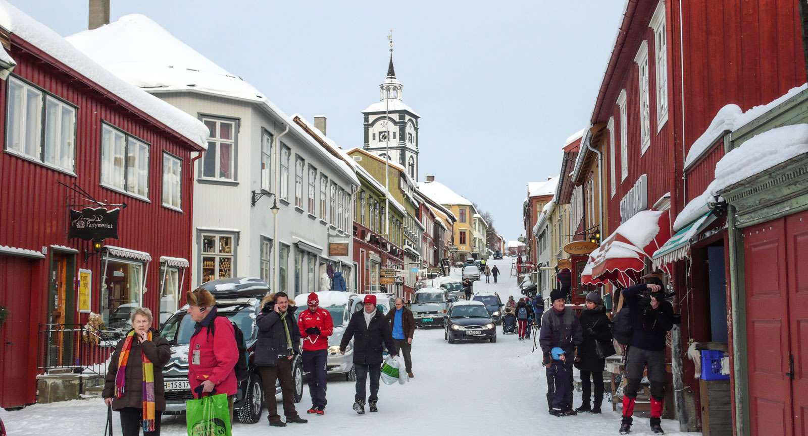 Norska Røros har små hantverksbutiker och mysiga kaféer.