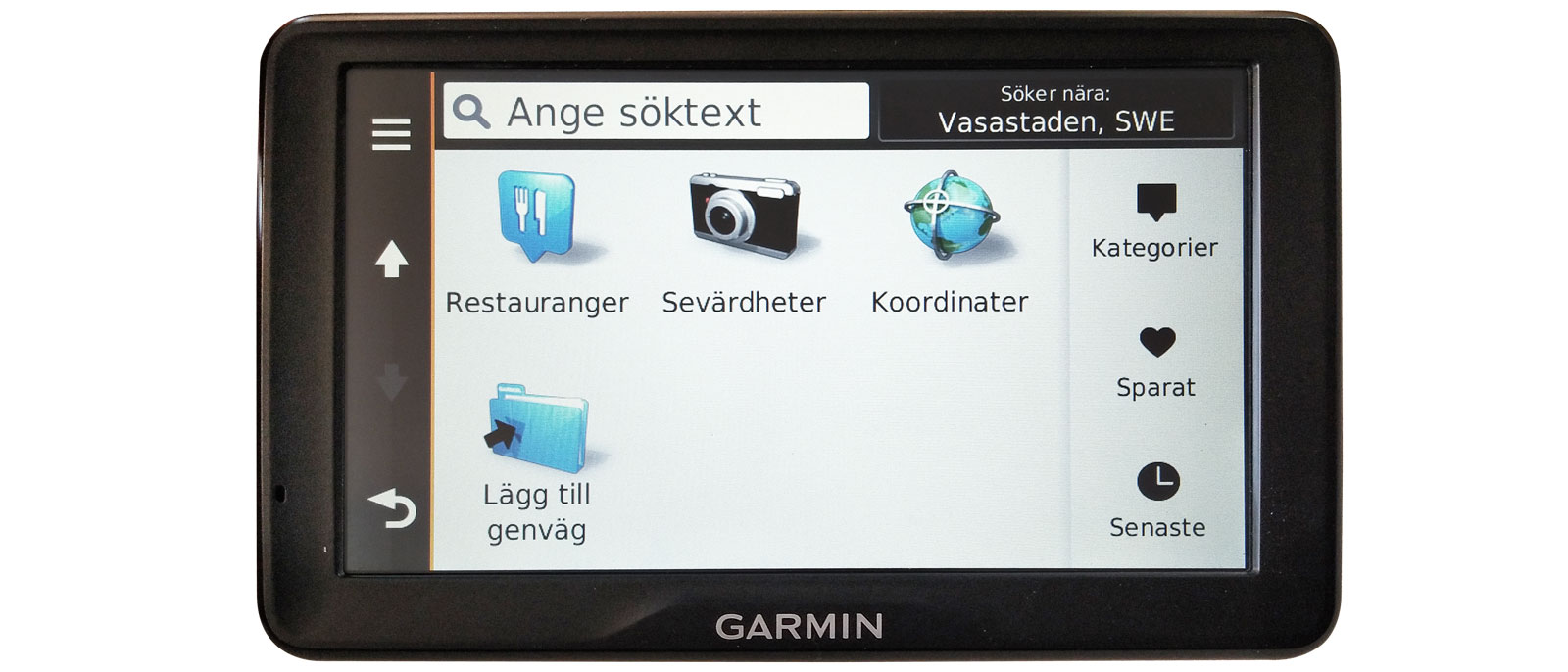 Steg 3: Gå tillbaka och tryck på nedåtpilen så att du får upp ”Koordinater”.