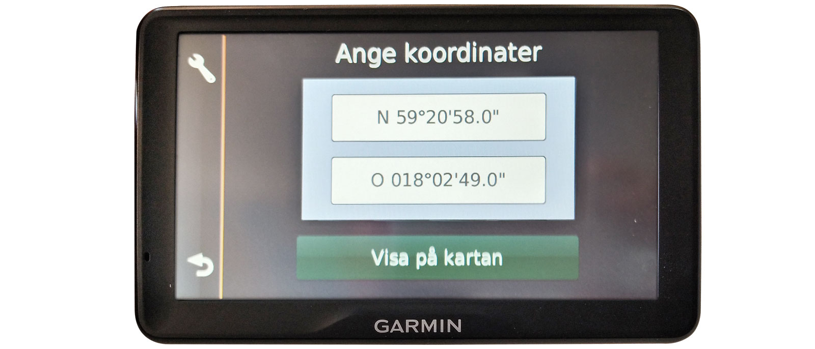 Steg 6: Det fungerar också att skriva in koordinater som är avrundade, lägg bara till nollor efter kommatecknet. Även innan siffran 18 kan det behövas – så att det blir 018.
