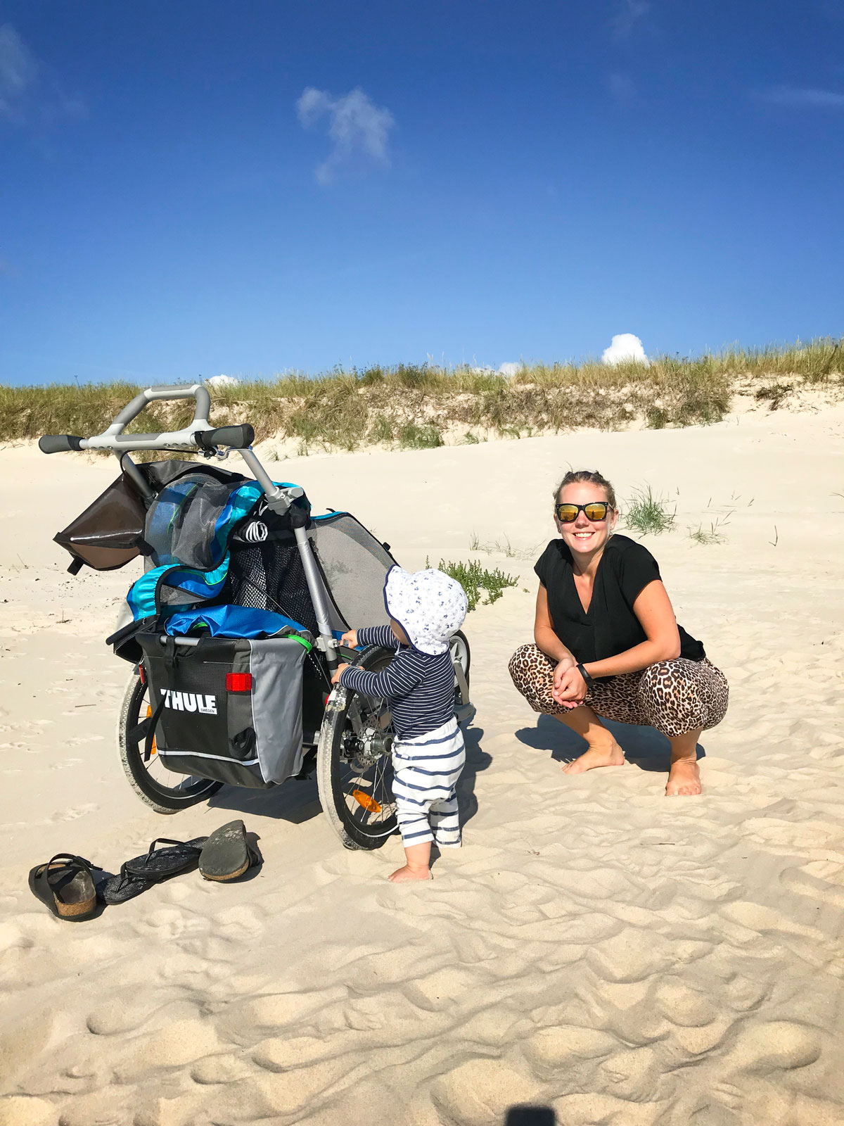 Ståträna går lika bra på Österlens strand som hemma.