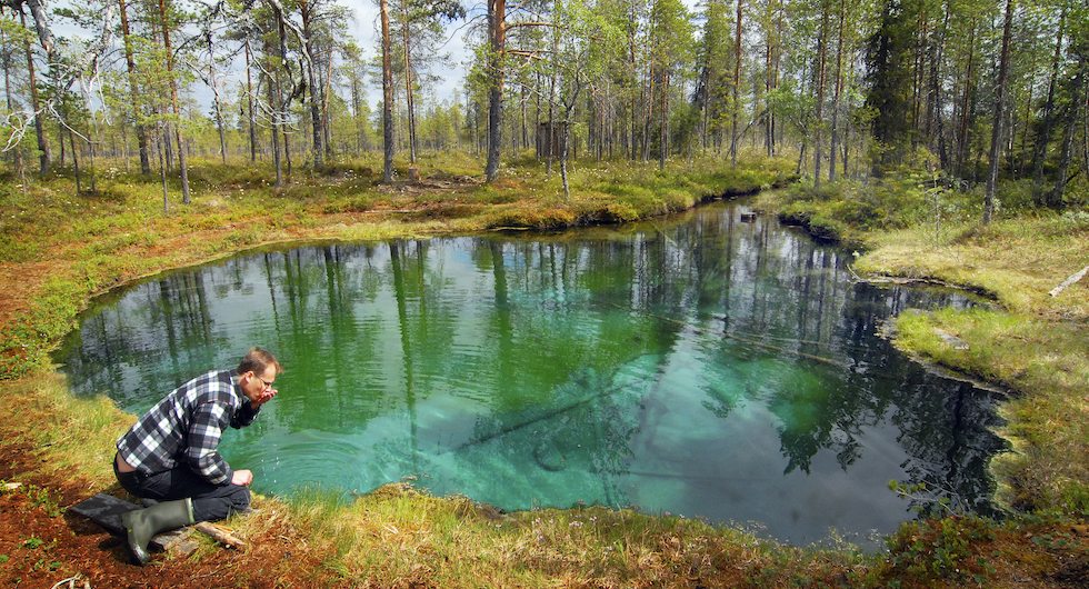 Den vackra Grodkällan utanför Arvidsjaur.