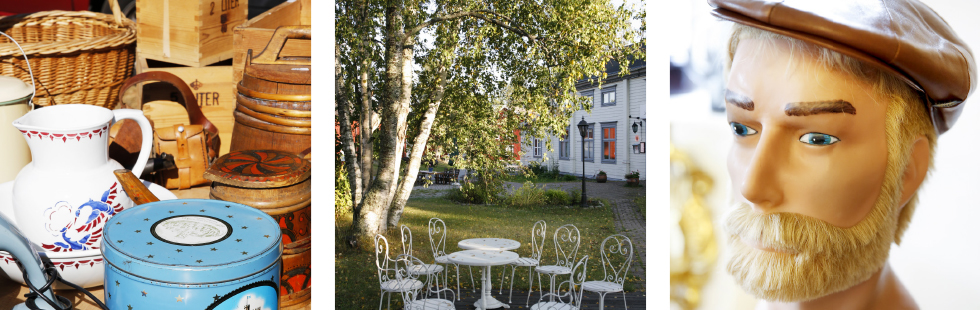 Utbudet av burkar, korgar, kärl och lådor är enormt. || Loppisen i Gammelstad hålls utanför Värdshuset varje lördag klockan nio. || Flera av landets loppisar bjuder på ett riktigt bra utbud.