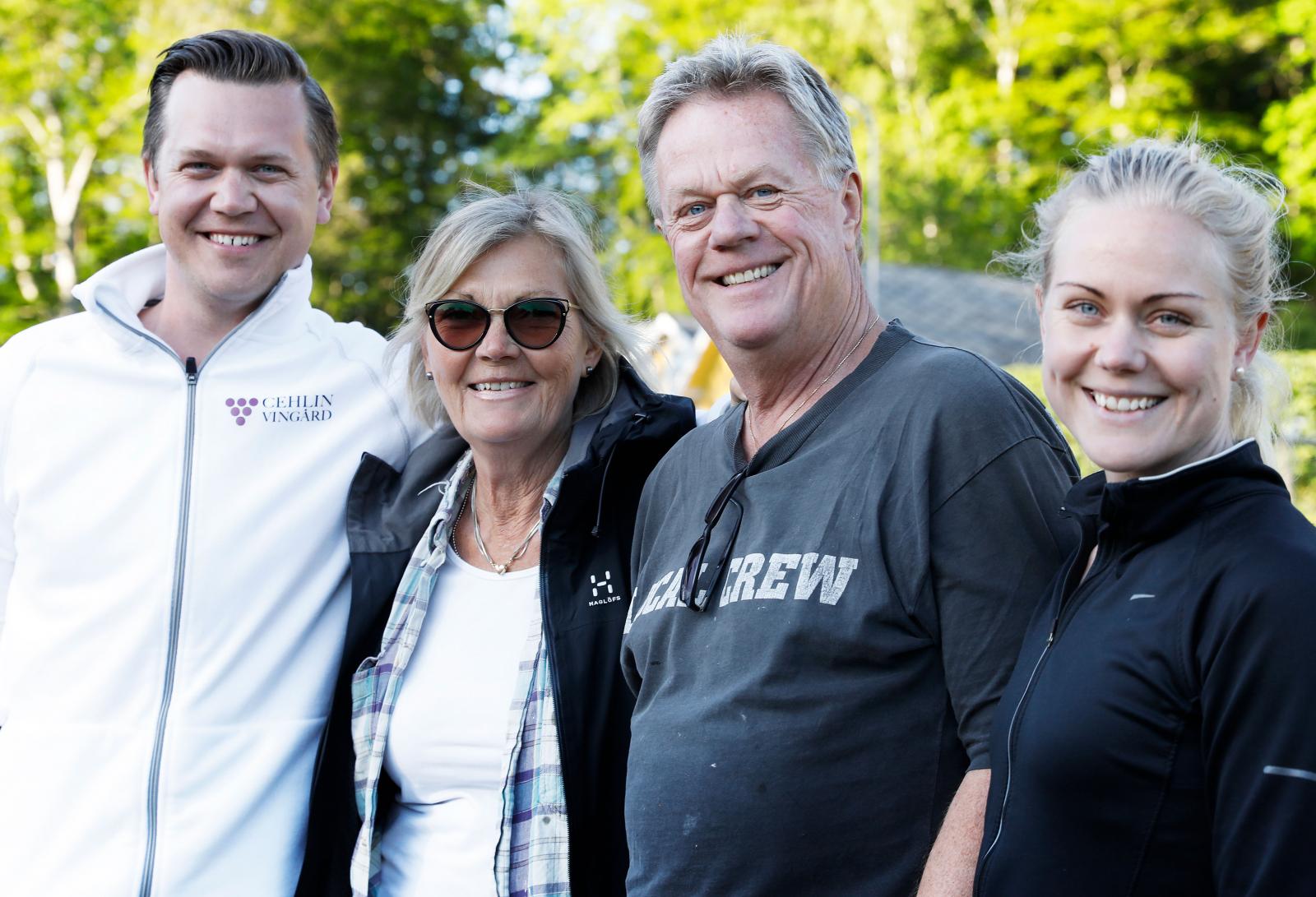 Familjen Cehlin, Viktor, Elisabeth, Tord och Lovisa.