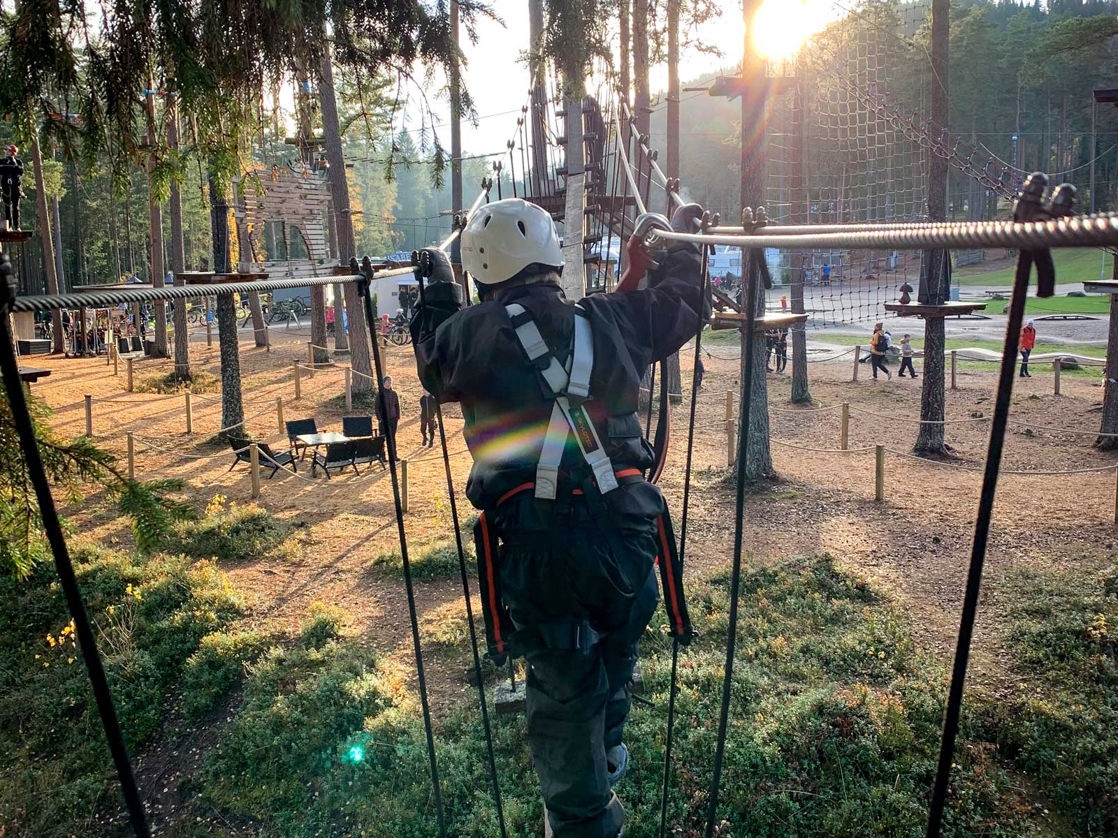 Sigge uppe i höghöjdsbanan på Isaberg Mountain Resort.