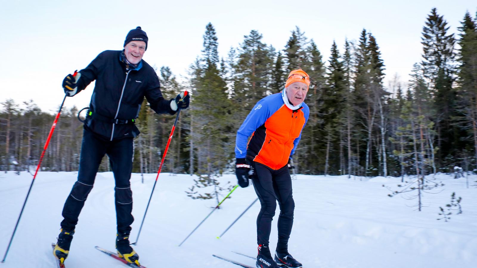 Längdskidåkning runt Orsa Grönklitt.