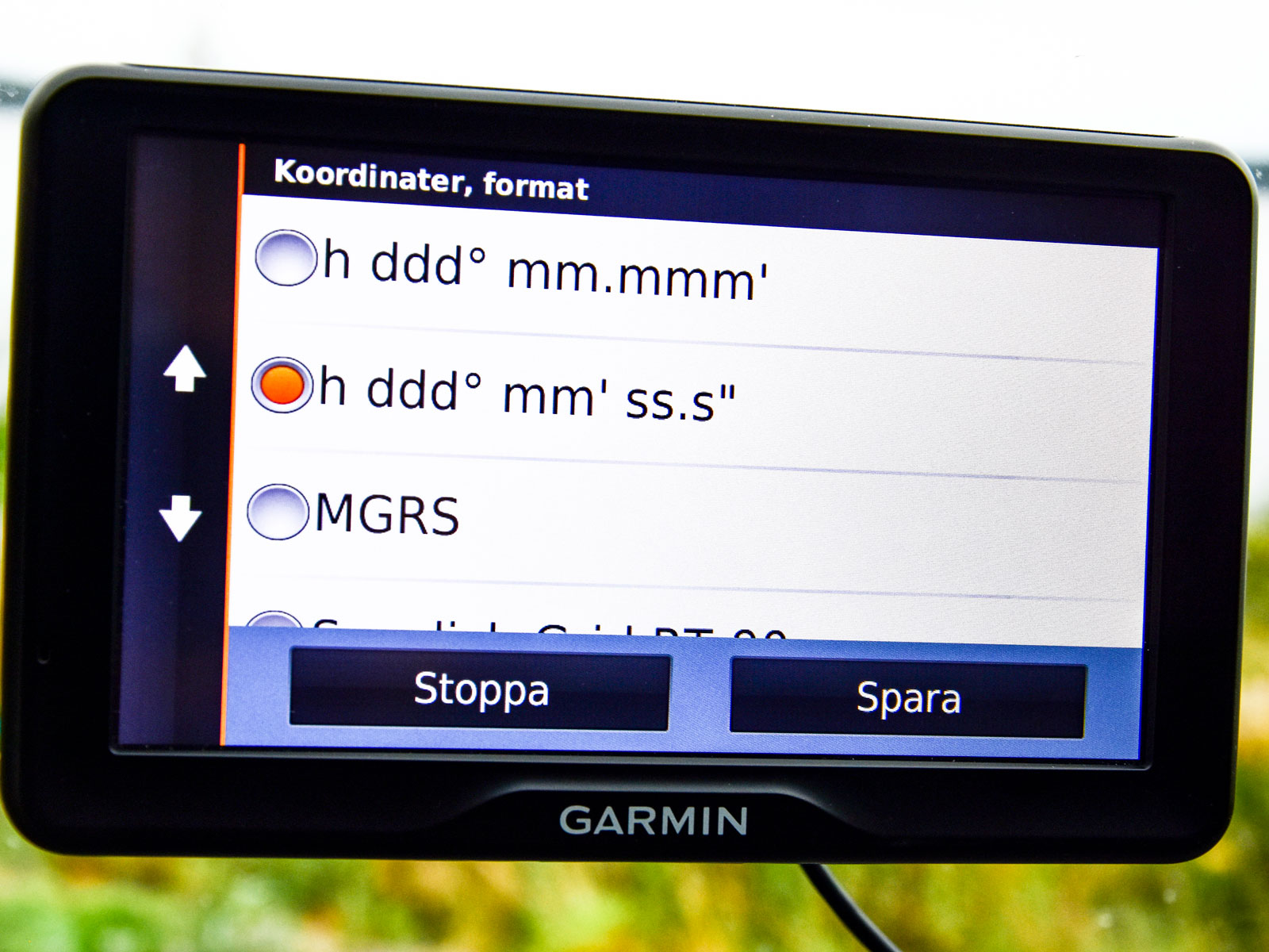 Din gps ger dig i allmänhet möjlighet att välja mellan olika system.