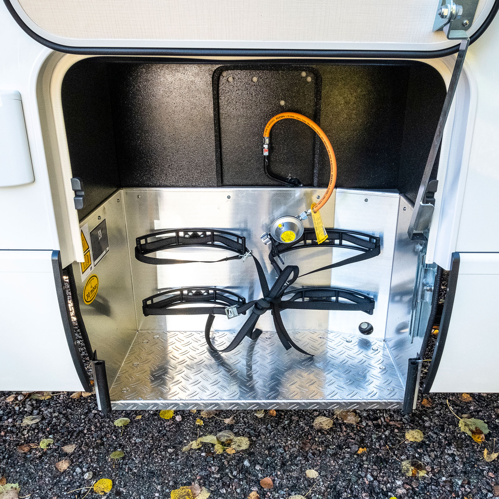 Föredömligt utformat och lättarbetat gasolfack.