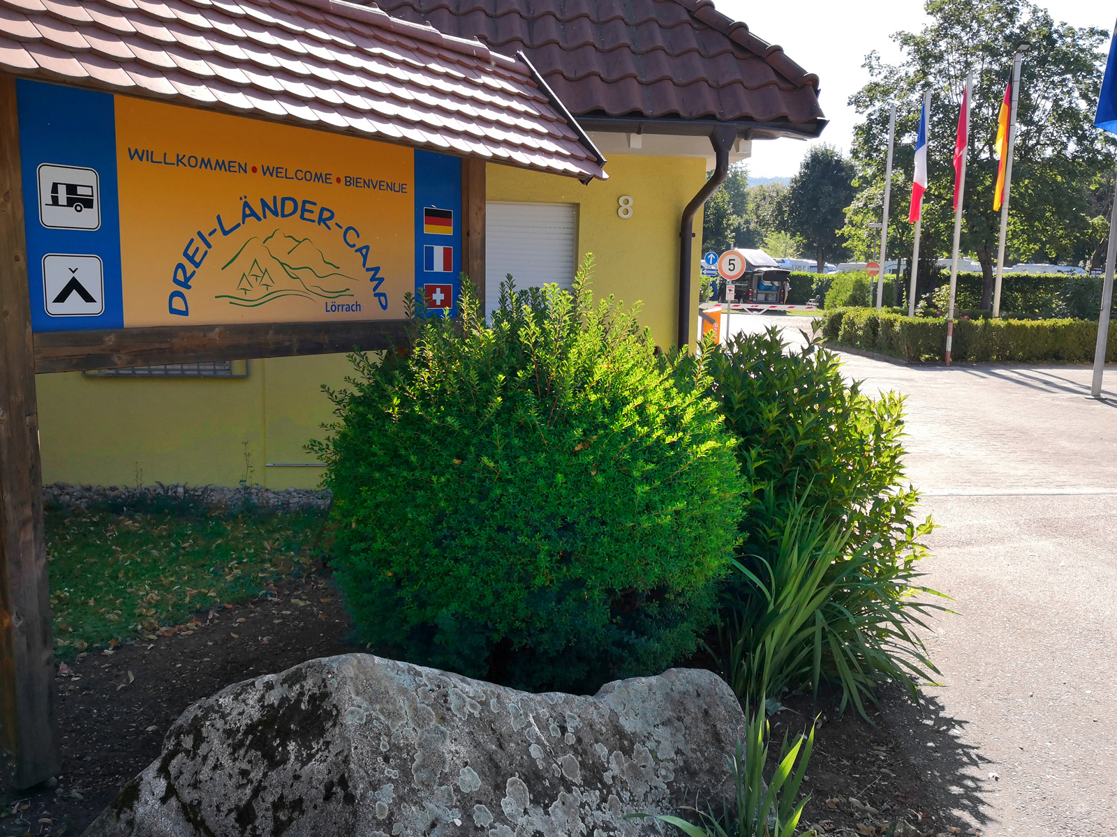 Tre länders camping ligger i Tysklands sydvästra hörn, bara ett stenkast från Frankrike och Schweiz.