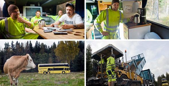 Husbuss på asfaltsturné