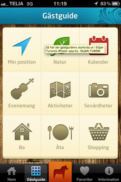 Turistapplikationer för Android och iPhone