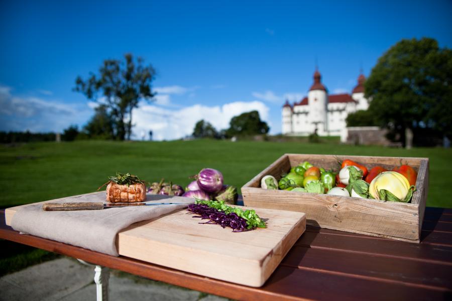 Matmarknad på Läckö Slott