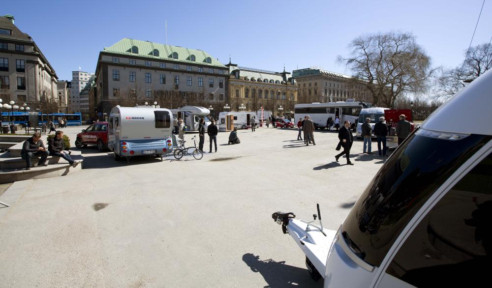 Fritidsfordon visades i Kungsträdgården