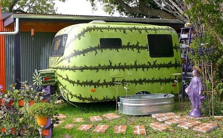 En äkta Halloween-husvagn!