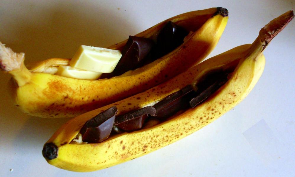 Grillad banan