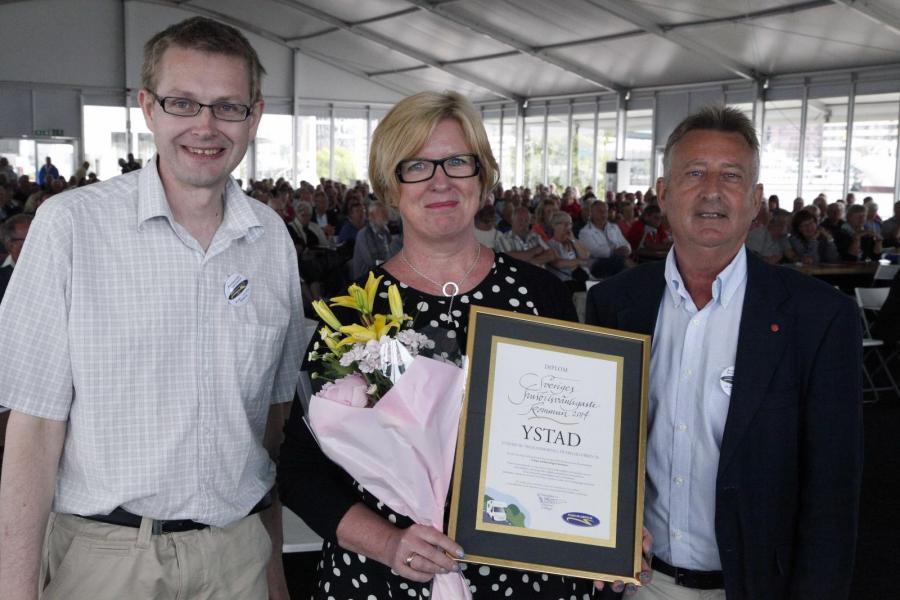 Nicklas Ljungström, Christel Jönsson, Lars-Håkan Hansson från Ystads kommun