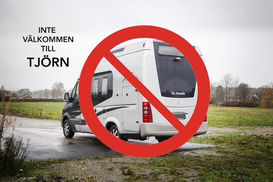 Tjörn backar nu från förslaget om campingförbud för husbilar.