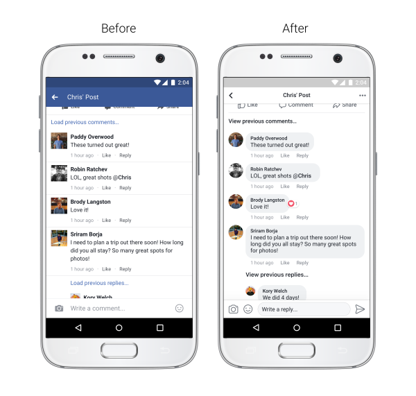 Facebook uppdaterar layouten