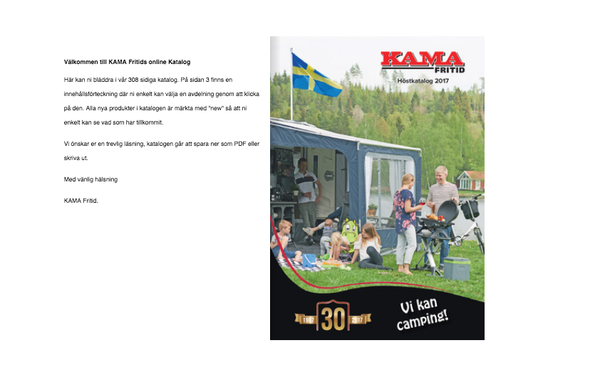 Kama fritids nya katalog publicerad