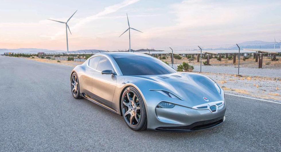 Fisker satsar på att ta fram så kallade solid-state-batterier. Bilen på bilden, EMotion, lagrar energin i ett vanligt litiumjonbatteri, men det är specialutvecklat av LG Chem och ger en räckvidd på drygt 64 mil. EMotion kommer 2019.