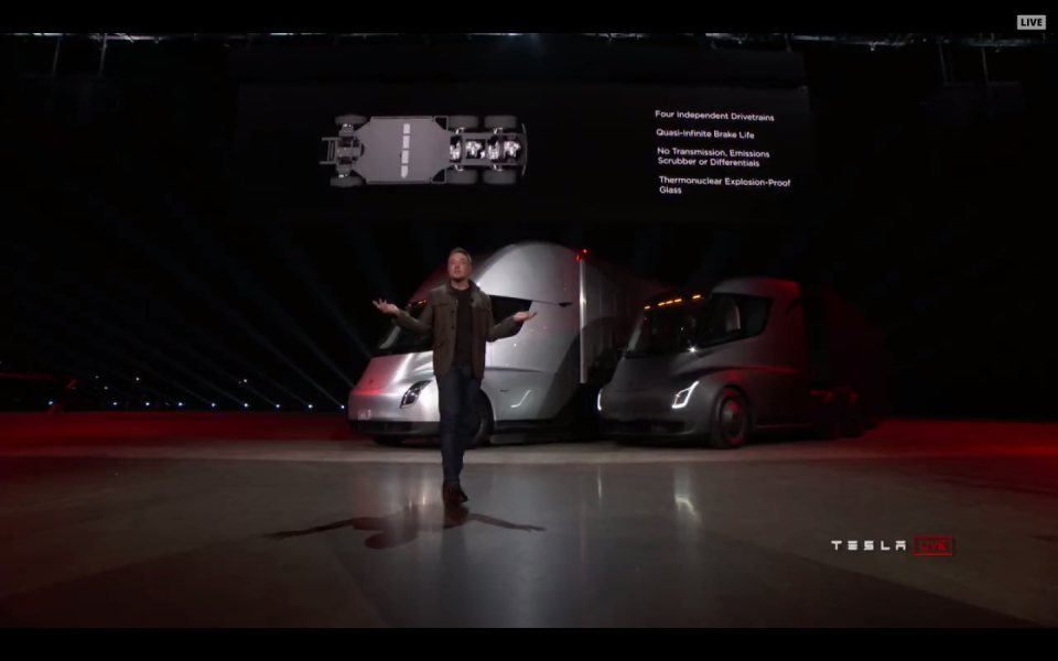 Tesla lanserar lastbil som drivs av el