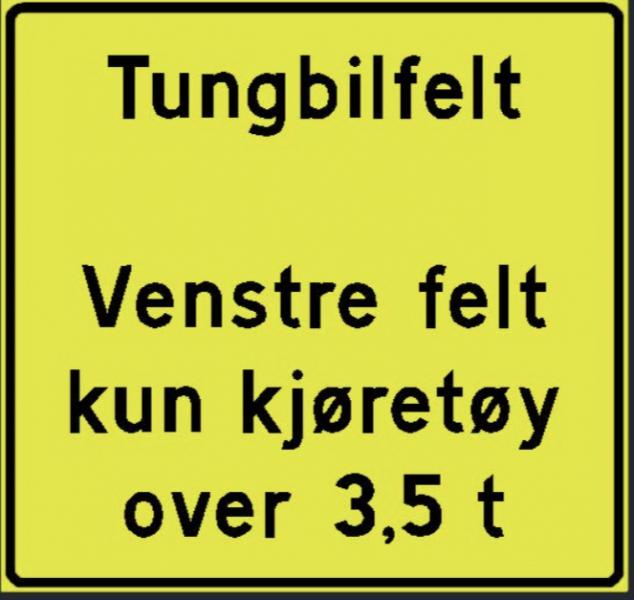Norge får separat körfält för tunga fordon