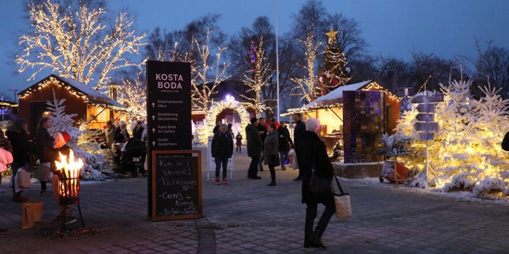 Julmarknad i Kosta med magisk känsla