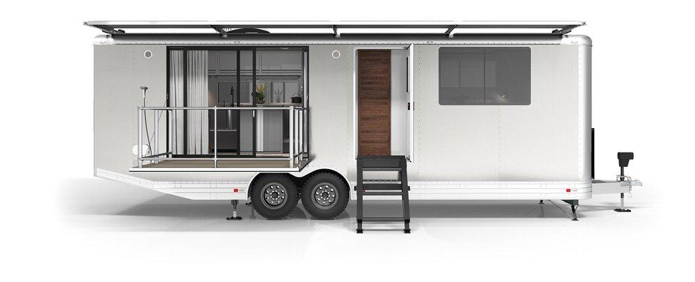 Aluminium, fyrkantig och självförsörjande, det här är Living Vehicle