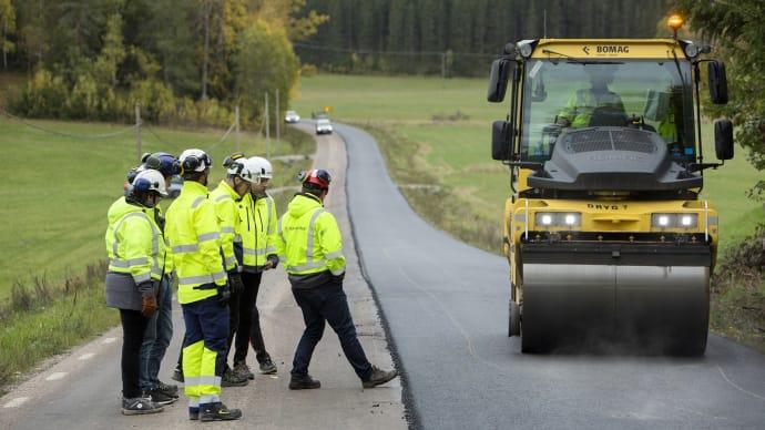 Nu testas asfalt med lägre klimatpåverkan