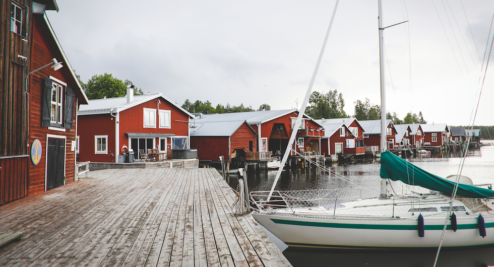 Gästhamnen i Mellanfjärden.