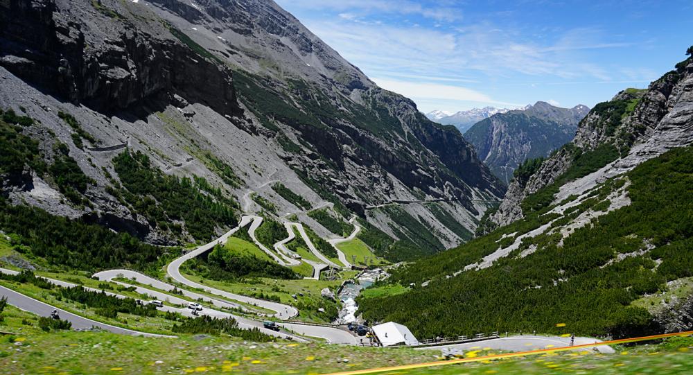 Stelviopasset i Italien.