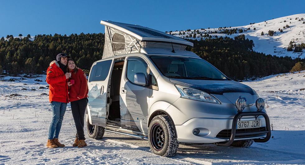 Nissan e-NV200 Winter Camper en plåtis för vinterexpeditioner