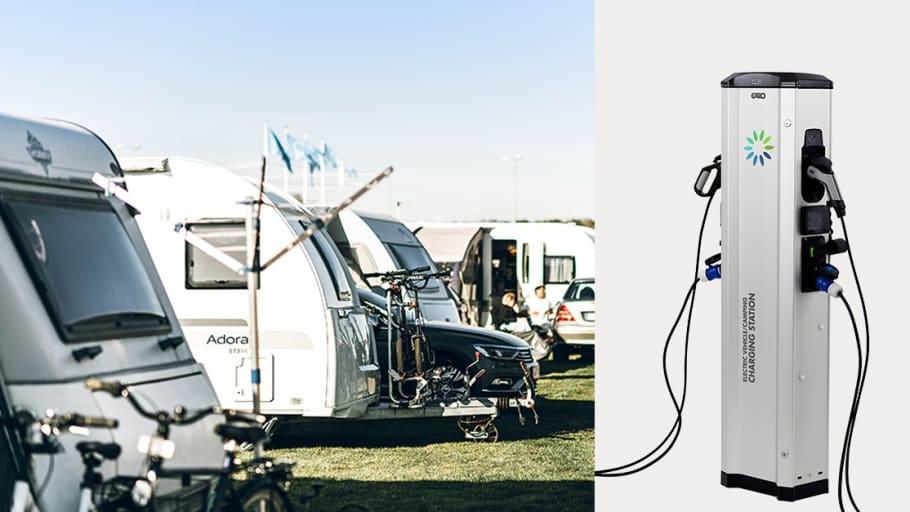 Garo lanserar första stolpen med eluttag för både elbilsladdning och camping