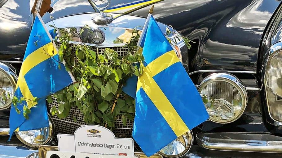 Coronaanpassat firande av Motorhistoriska dagen den 6 juni