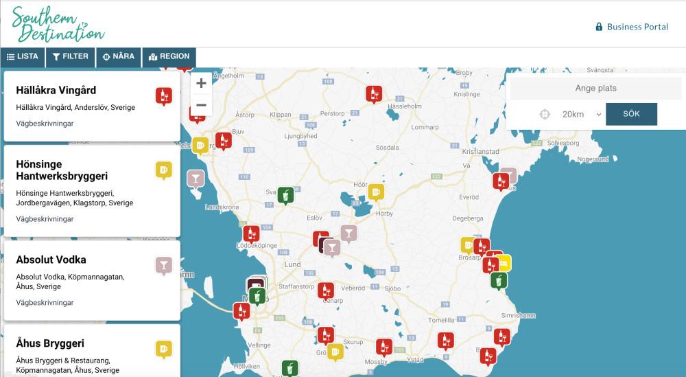 Skånerundan, smart guide för mat, cykling, vandring och kultur