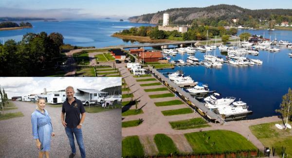 Cassandra och Casimir Danielsson satsar hårt på sin ställplats, en satsning som fallit väl ut och uppskattas av gästerna. Foto: Niclas Sandberg/Casimir Danielsson