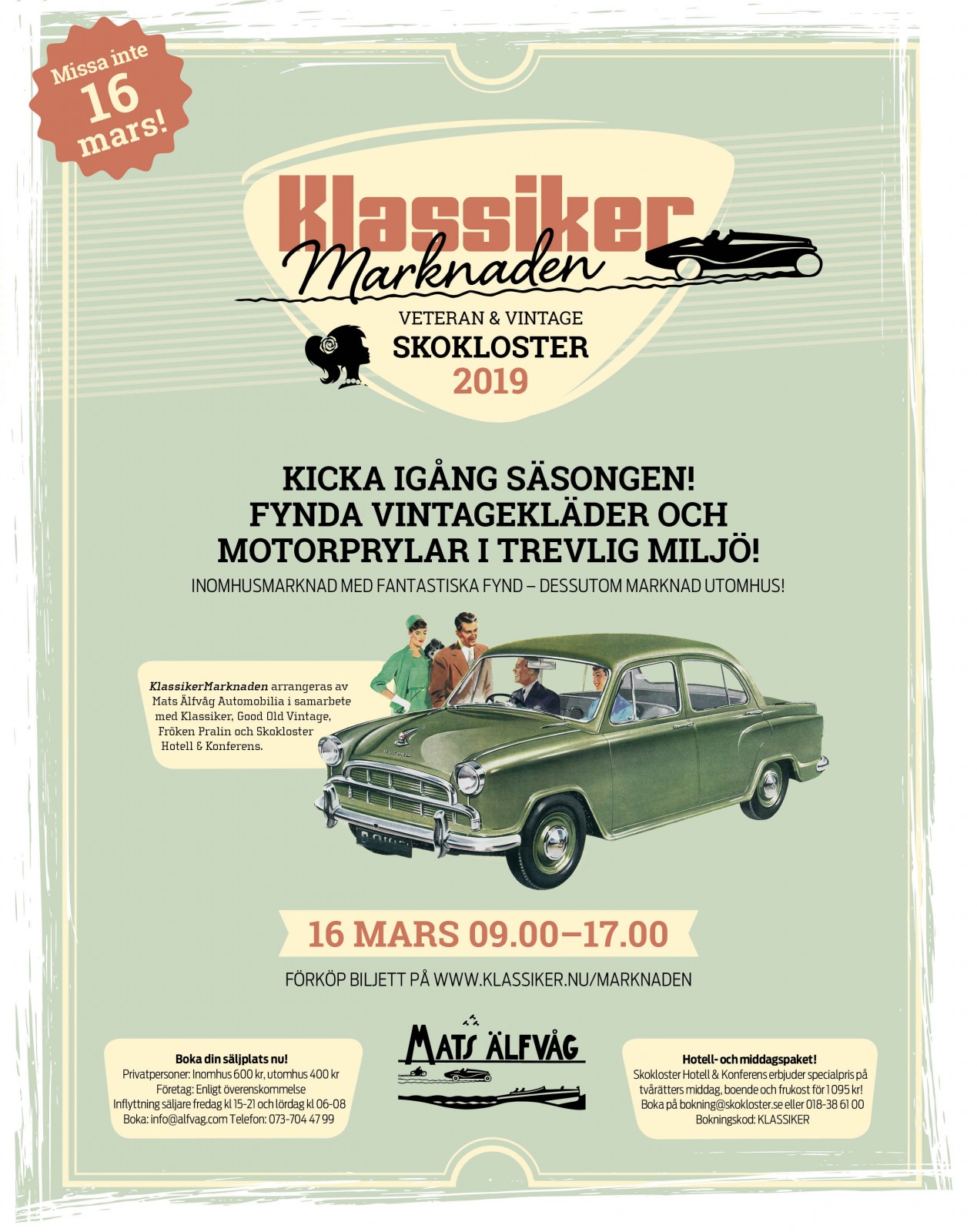 KlassikerMarknaden Skokloster 16 mars