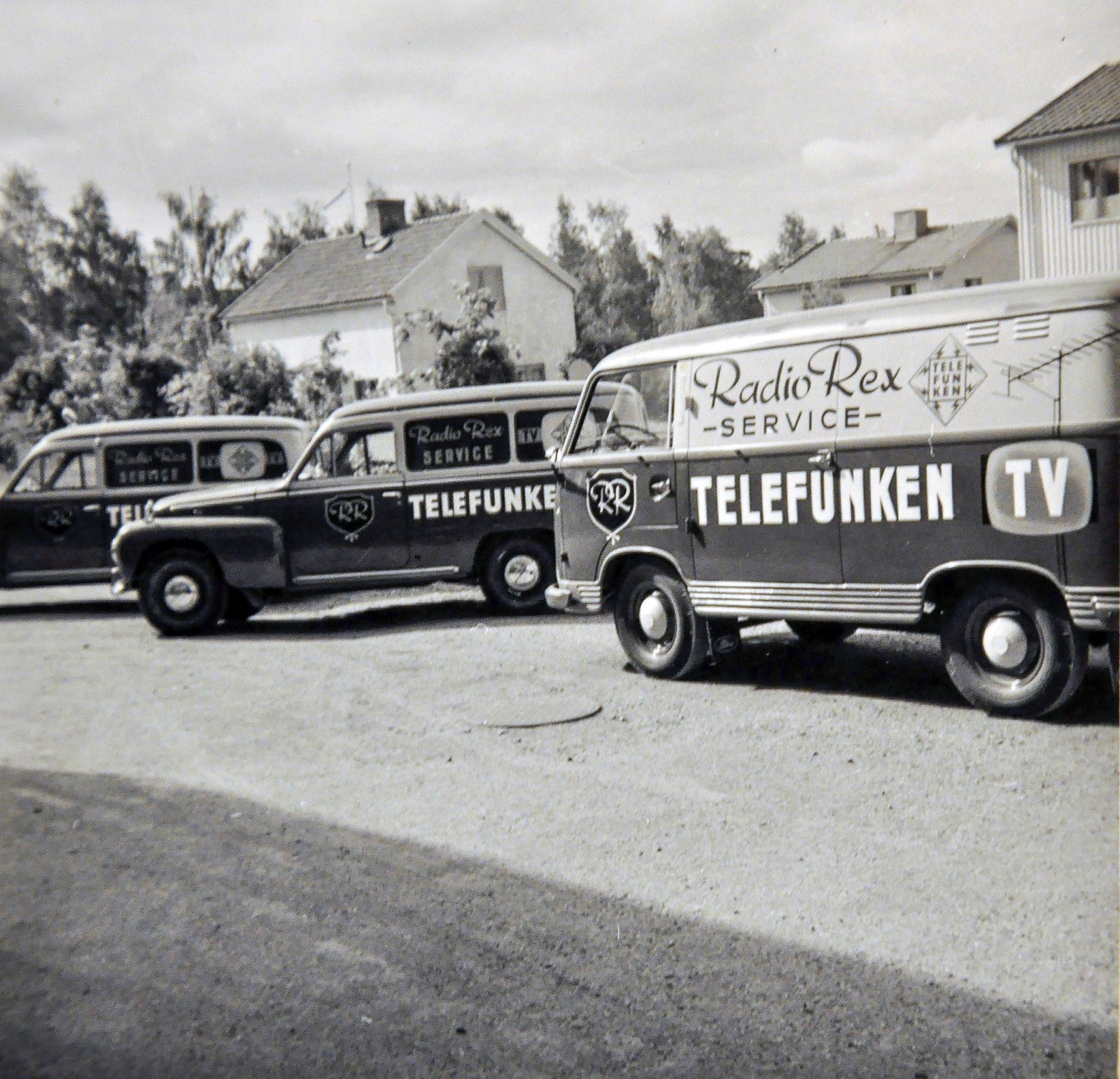 Rex Radio-service. Två Duetter och en Ford Taunus Transit – vilken uppställning!