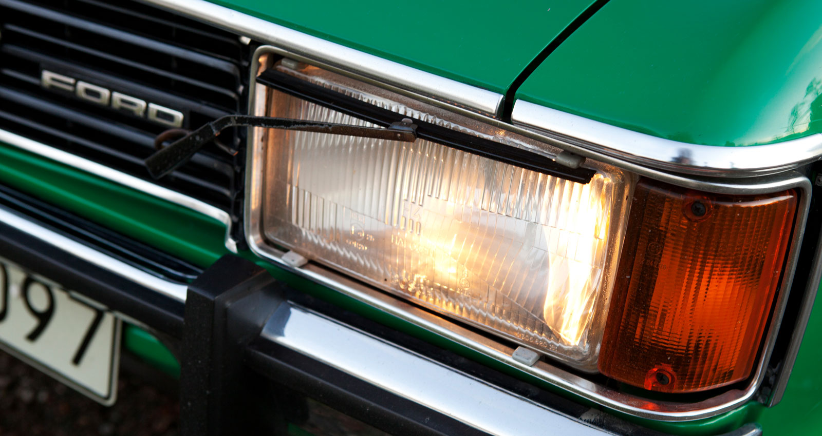 Sköngrön Ford Granada 2600 GL Coupé 1975