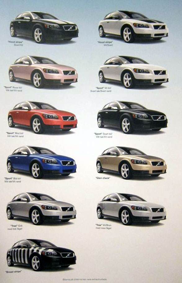 Volvo C30 i olika kostymer