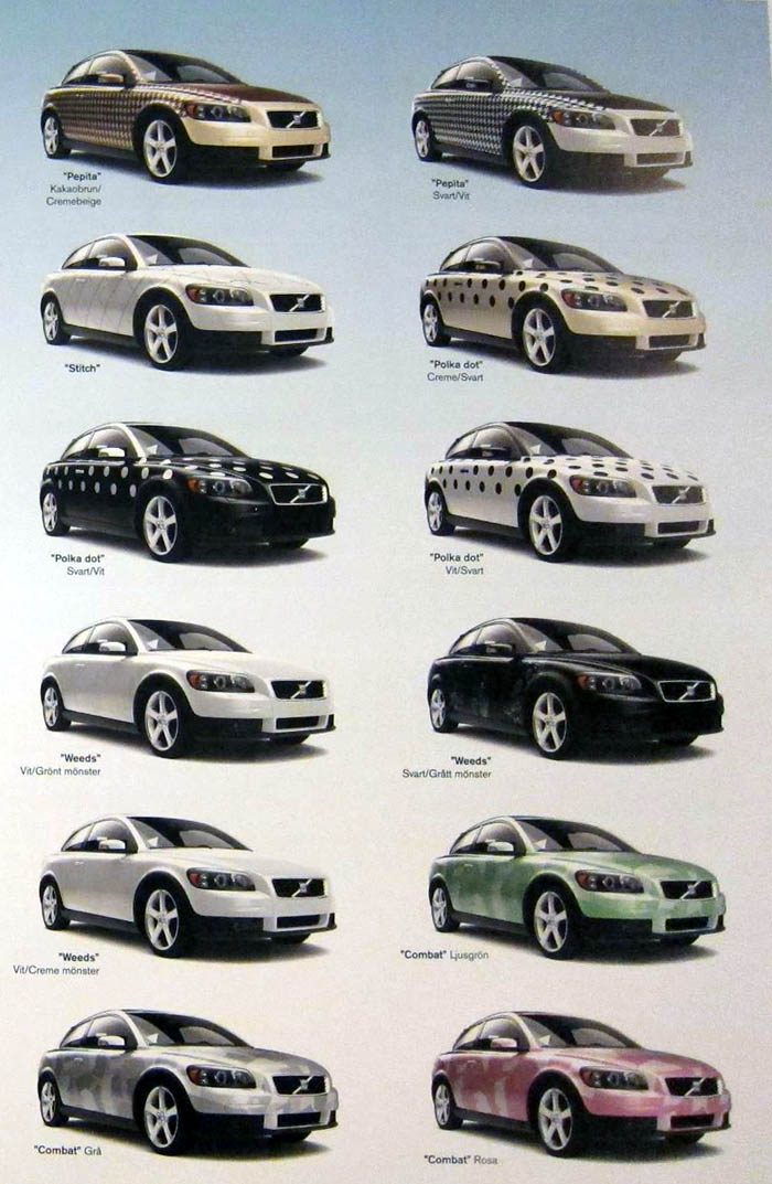 Volvo C30 i olika kostymer