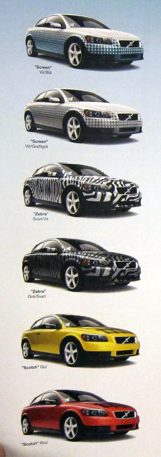 Volvo C30 i olika kostymer