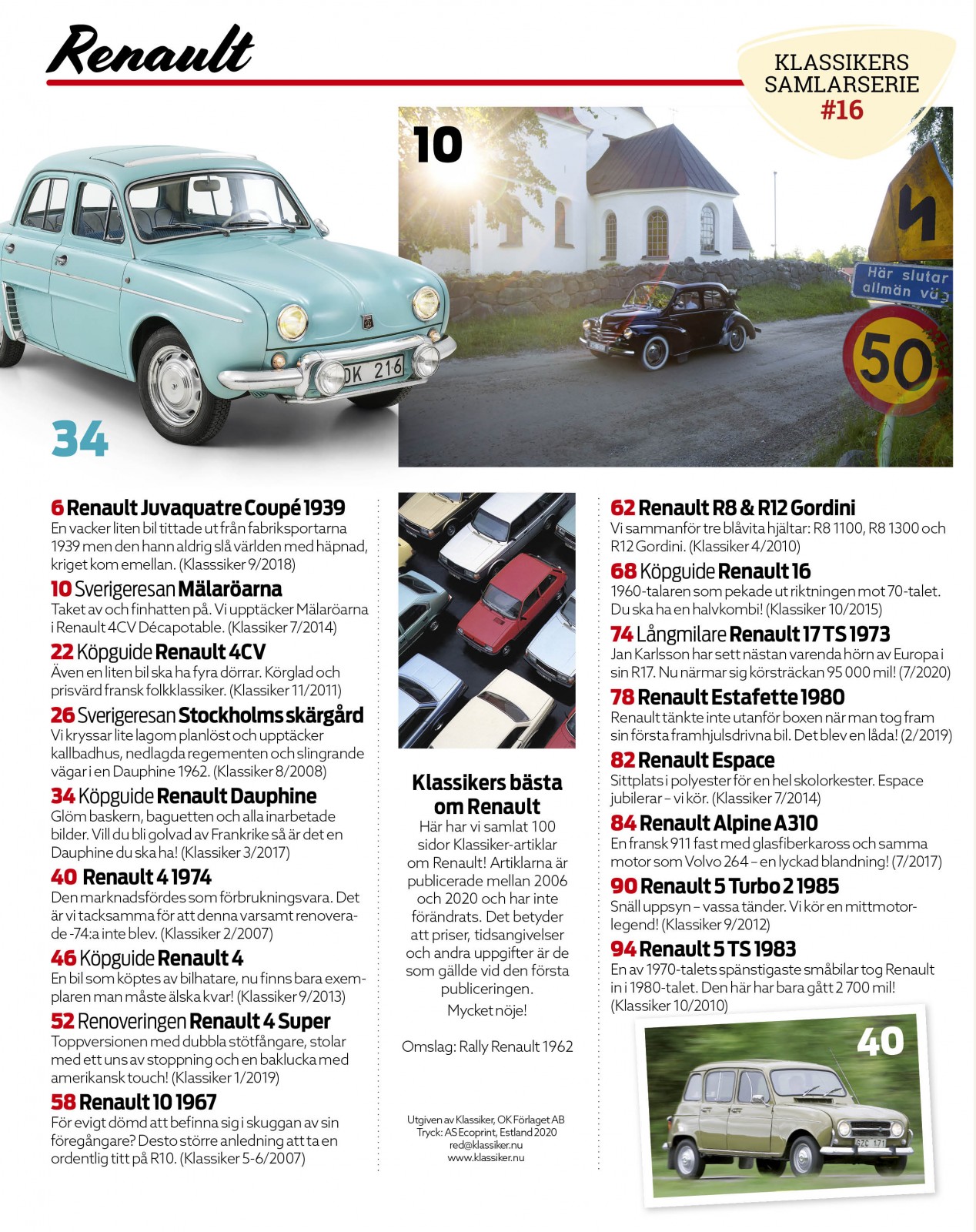 Renault – exklusiv samlarutgåva från Klassiker!