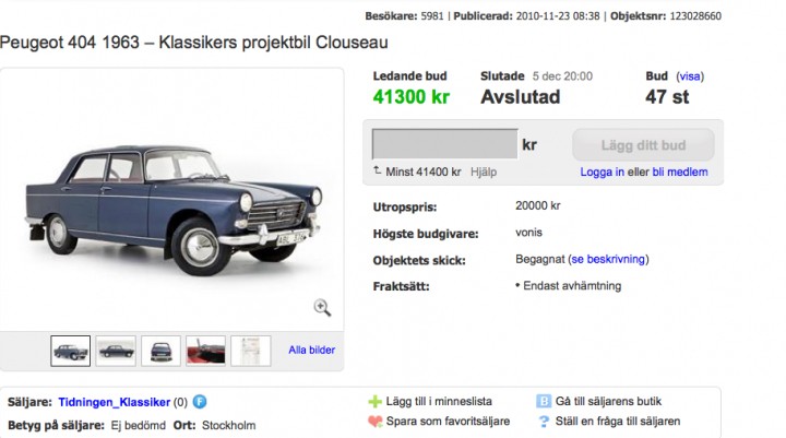 Nu är Clouseau-auktionen över