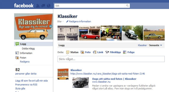 Klassiker på Facebook - Gilla oss
