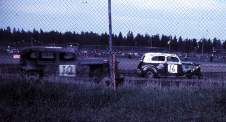 Cykeltur till stock car-bana