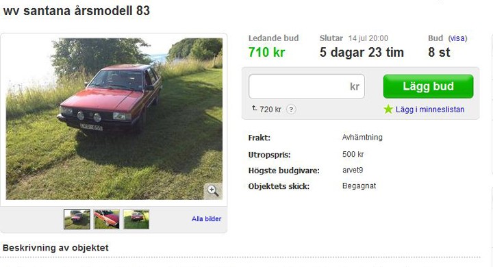 Santana på Tradera